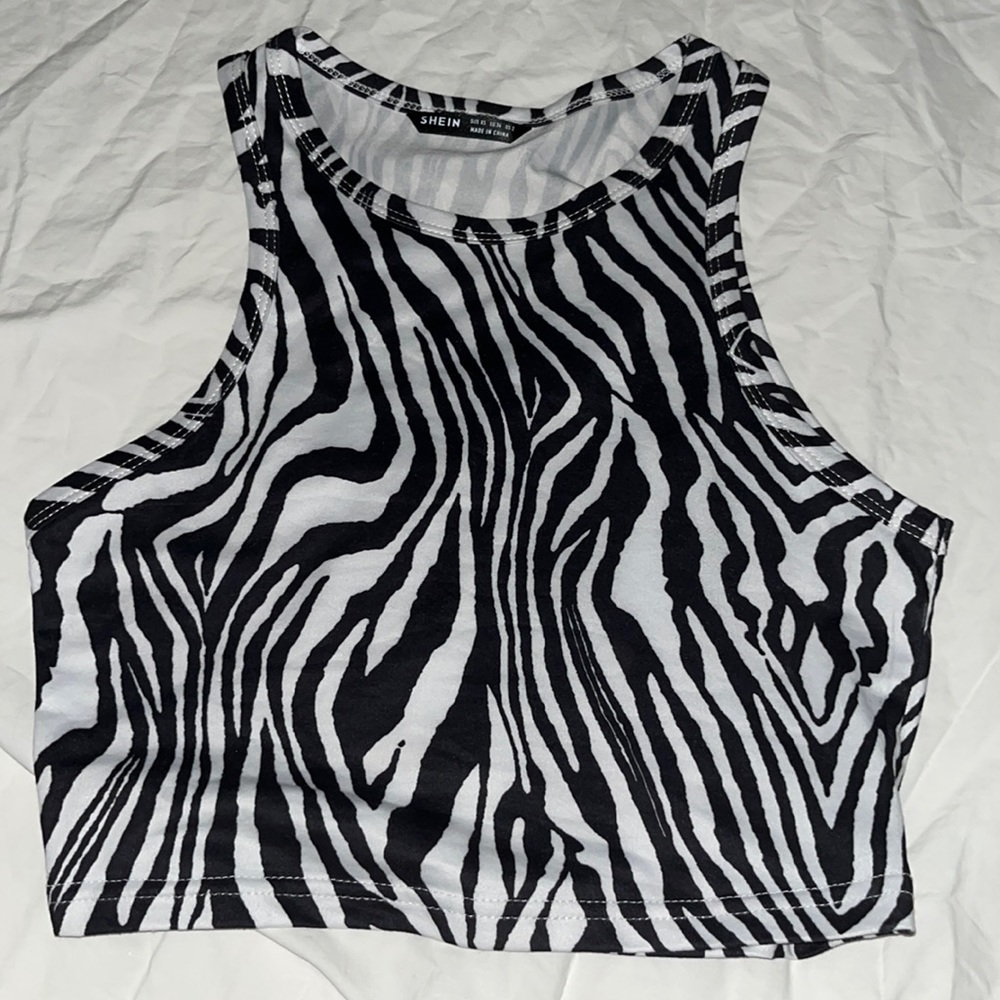 zebra striped tank top